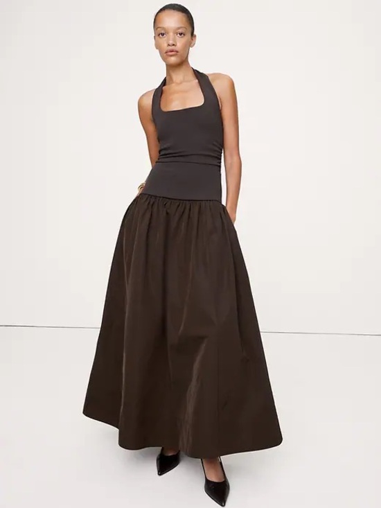 Banana Republic Dresses & Skirts - NWT! Banana Republic Jersey & Taffeta Mixed Media Halter Maxi Dress - #852081